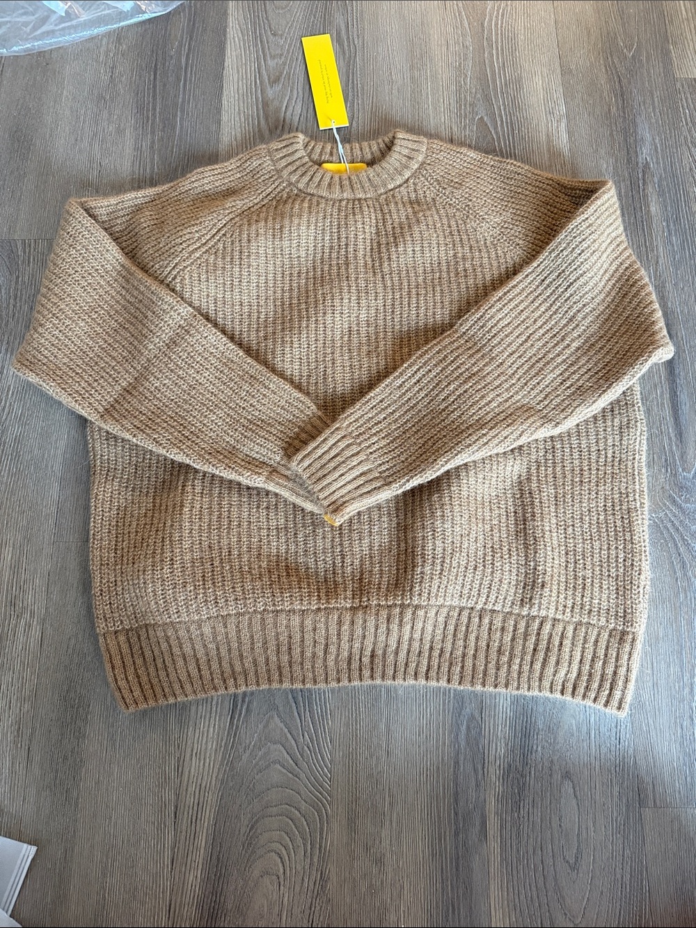NWT Yellow Label Co Mohair Knit Sweater in Honey - XS/ S